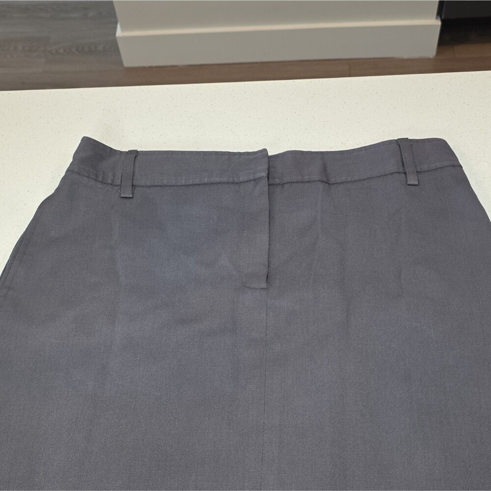 J.Crew Gray Cotton Twill A-Line Mini Skirt Size 30 Lined Zip Belt Loops - Picture 2 of 16